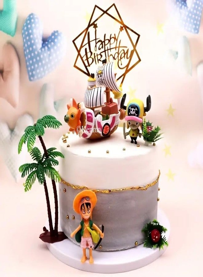 KENMA One Piece Thousand Sunny Ship Mokey D Luffy Ship Miniature Model Action Figure PVC Anime Figurine Merchandise Collectible Model Toy Statue - 10 Cms - Image 5